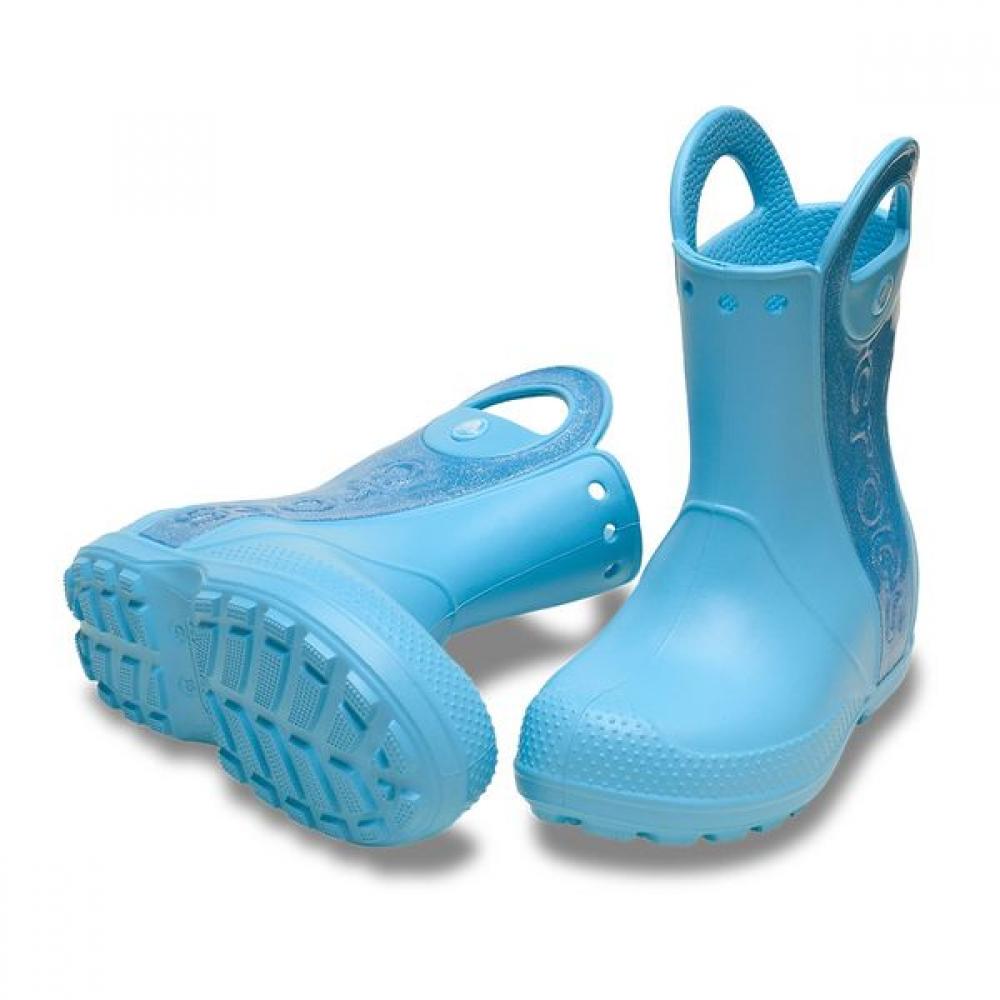 Crocs Официальные детские сапоги Crocs Handle It Rain Boot с блестками Mist Tg 25skbt211272 