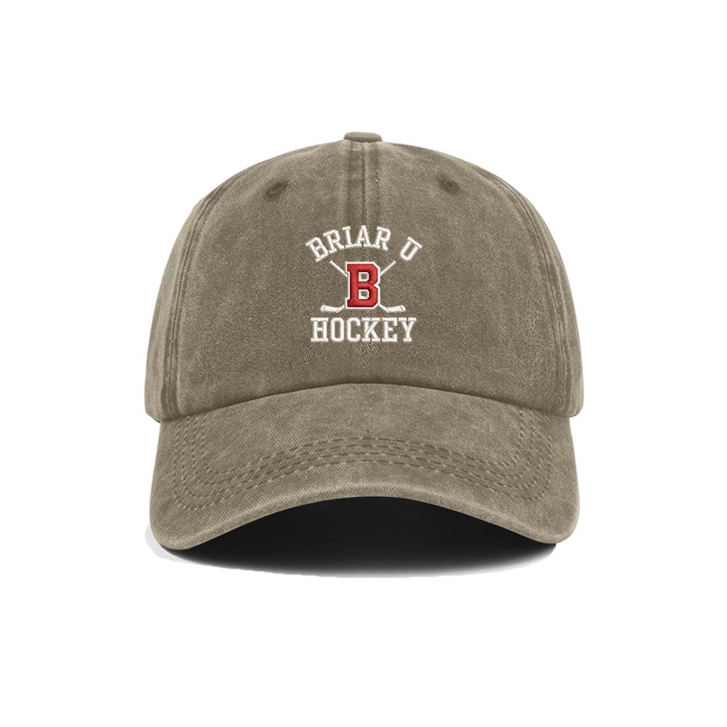 Регулируемая бейсболка Briar U Hockey Классический шестипанельный структурированный дизайн с изогнутым козырьком и вышитым логотипом для повседневной носки