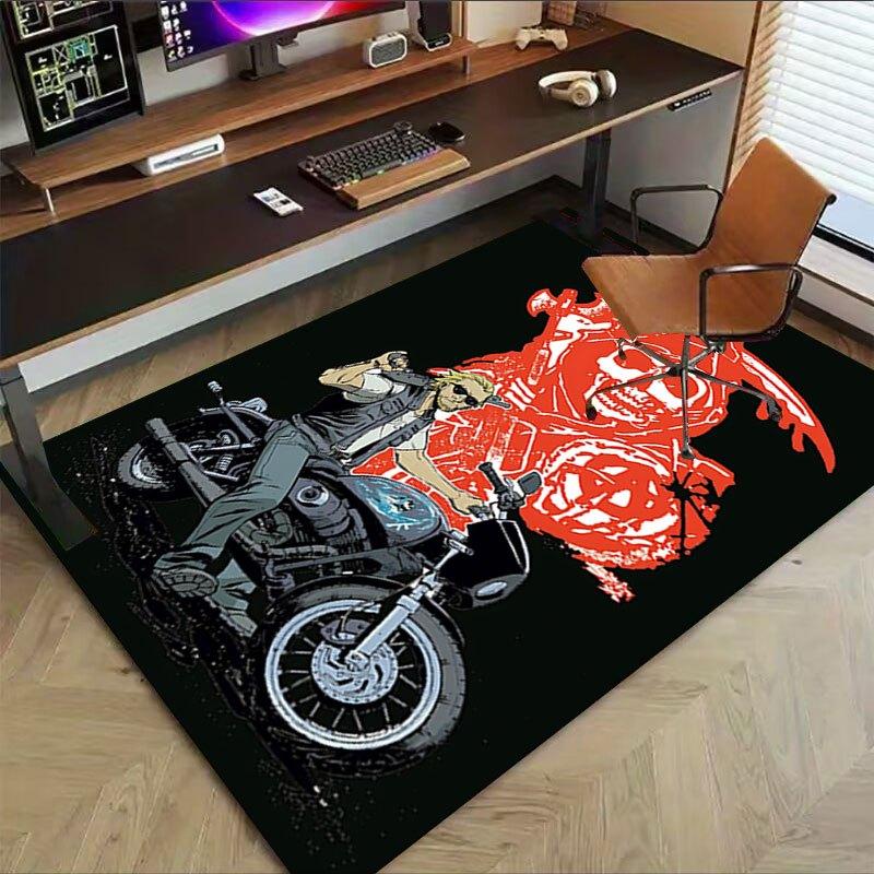 1pc Sons of Anarchy themed Office Carpet Chair Mats - durable polyester rug for home theater, office, dorm room decor - tA05