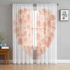 Pink Rose Romantic Luxury Tulle Curtains Modern Living Room Kitchen Chiffon Curtain Bedroom Sheer Valance Curtain
