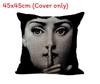 Linen Vintage Piero Fornasetti Face Throw Pillow Case With Elegant Design And Durable Material