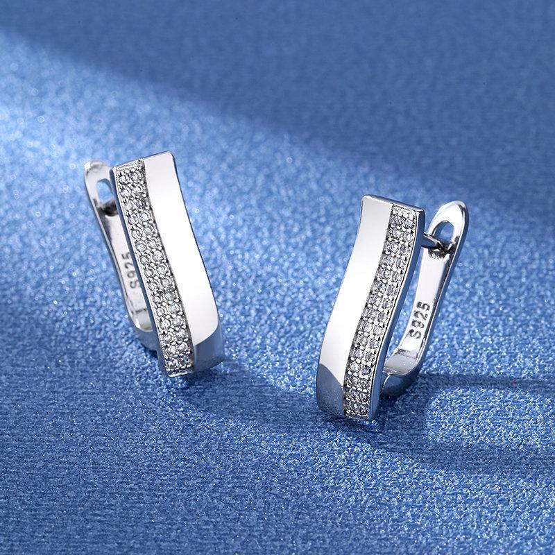 Серьги-гвоздики из серебра 925 пробы, женская мода, милые, крошечные, с прозрачным кристаллом и фианитом, подарок для девочек, подростков, женщин, новые