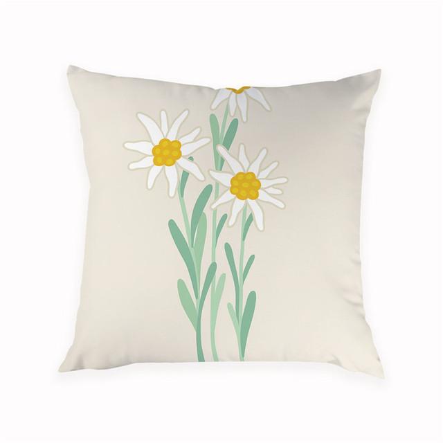 Маленькая подушка со свежим цветочным принтом, чехол для подушки для дома, гостиной, украшения дивана, квадратная подушка, наволочка