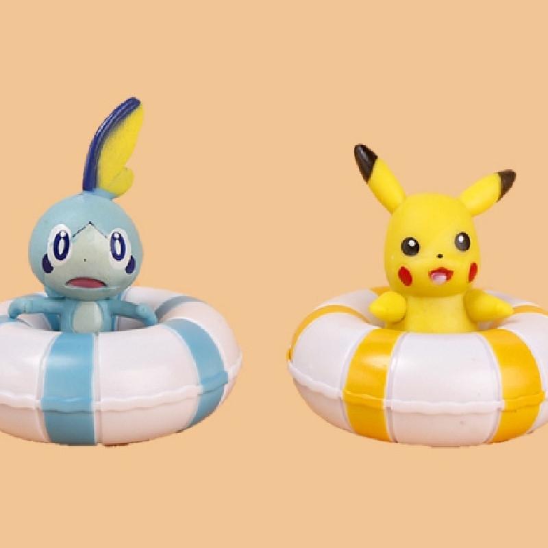 Adorable Pokemon 5pcs Figure Set Featuring Colorful Swimming Ring Designs For Collectors
