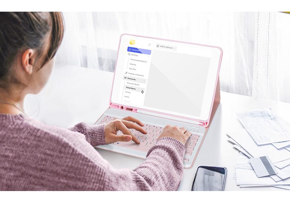 Кожаный чехол для iPad Pro 11" со съемной Bluetooth-клавиатурой и мышью - 10,9 дюйма