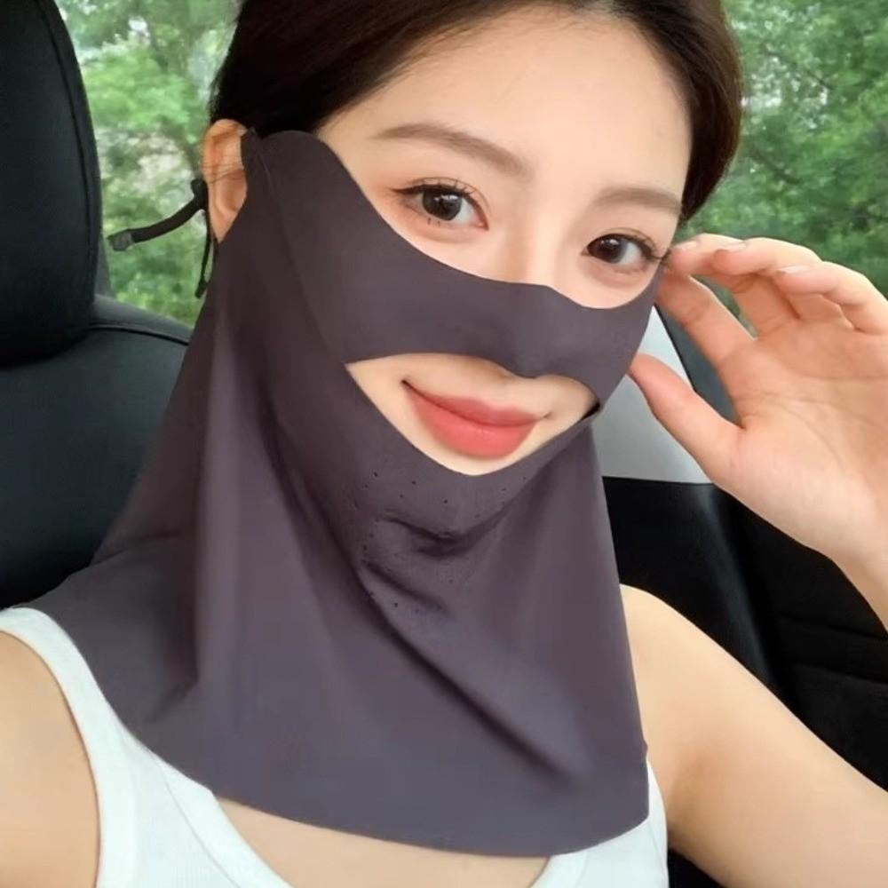 Cabin-style New Sunscreen Face Shield for Women Summer Thin Neck-protecting Sunshade UV-proof Breathable Cycling Mask
