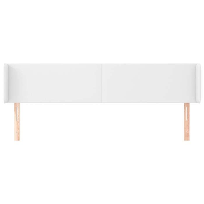 Maison Exclusive - Tête de lit avec oreilles Blanc 163x16x78/88 cm Similicuir