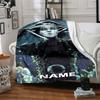 Custom Name Halloween horror Theme Printed Blanket - Perfect for Couch, Bed, Travel & Outdoor Use | Machine Washable, Cozy & Durable.