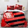 Size 3D Printed Football Club Standard Bedding Three-Piece Quilt Cover Pillowcase