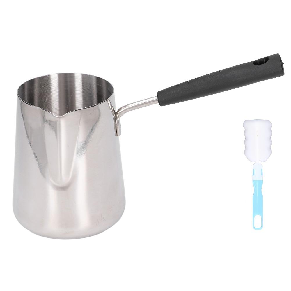 Easy to Clean Turkish Coffee Pot Stainless Steel Milk Warmer Durable Turkish Tea Pot Coffee Making