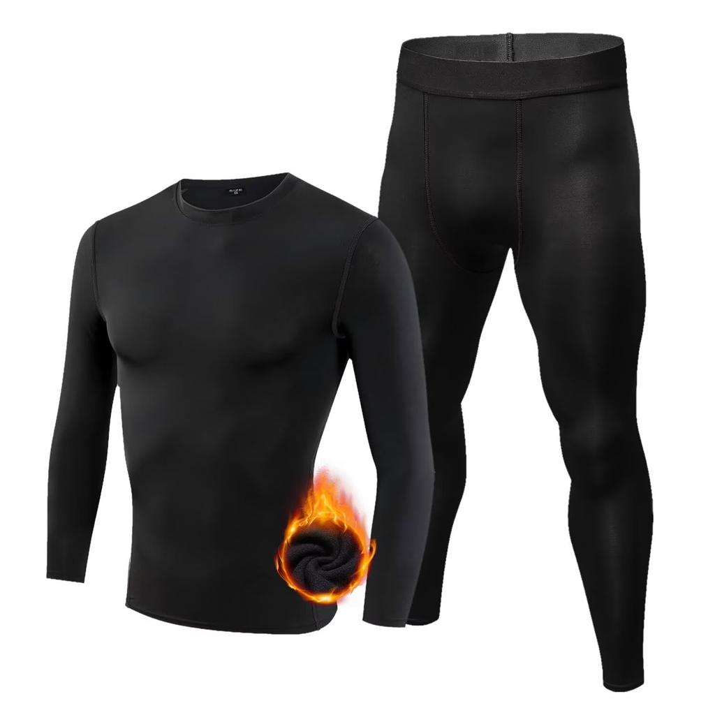 Sillictor Теплое термобелье Компрессионная внутренняя футболка и внутренняя и теплая для зимнего катания на лыжах и горный продукт Мужской комплект, Леггинсы, Дышащий,