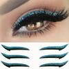 5 Pairs /6 pairsFake Glitter Eyeliner Sticker Self-adhesive Party Makeup Eyeliner Sticker Magic Double Eyelid Tape Cat Eye Makeup Cosmetic Tools