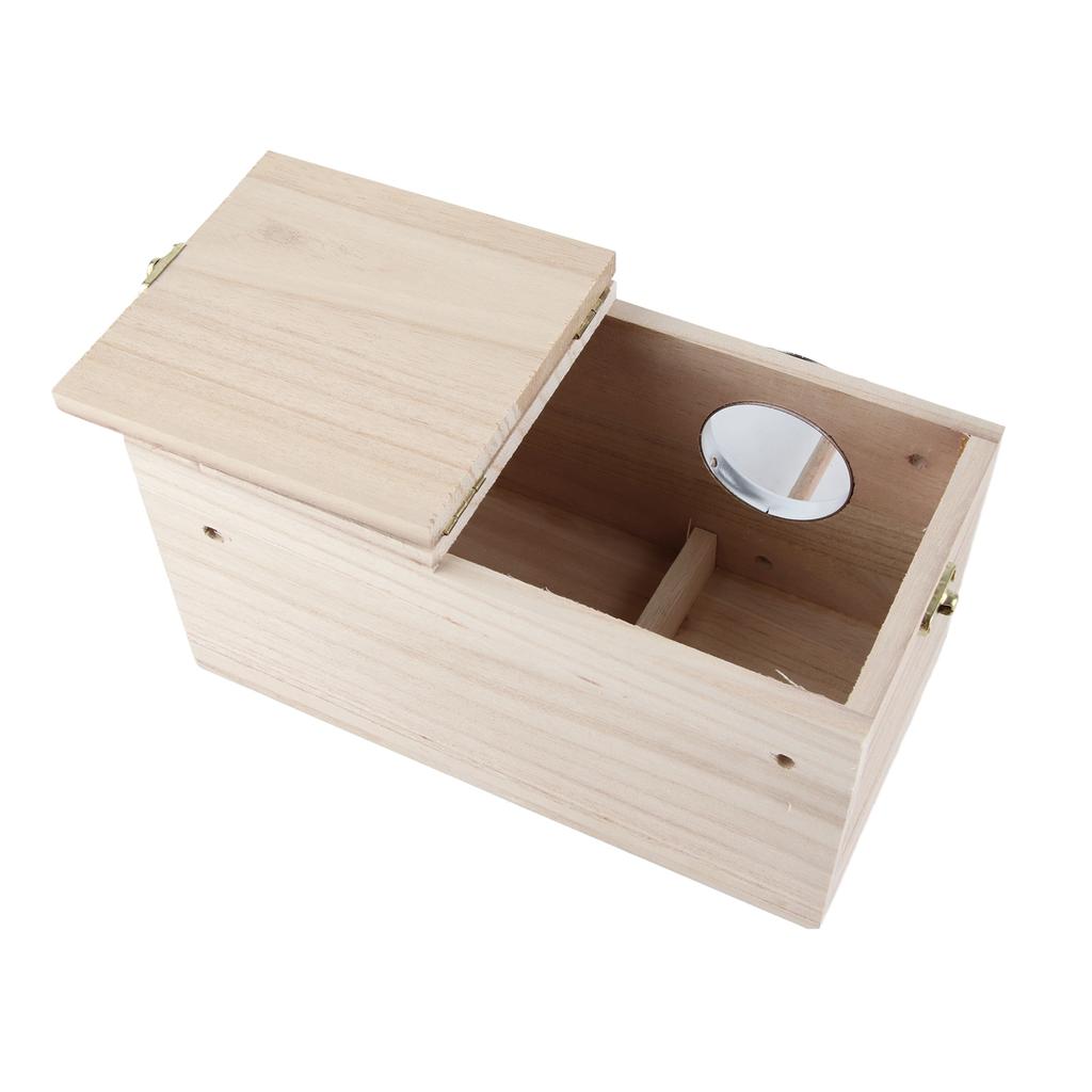 Wooden Bird Nest Wooden Bird House Parrot Breeding Box for Outdoor