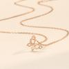 Qingkong Butterfly Necklace Femininity Girlfriend Pendant Niche Mori Versatile Ins Style Jewelry Premium Durable