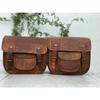 Bag Pouch Panniers Both Side Luggage Combo of 2 Bags Leather Motorcycle Saddle