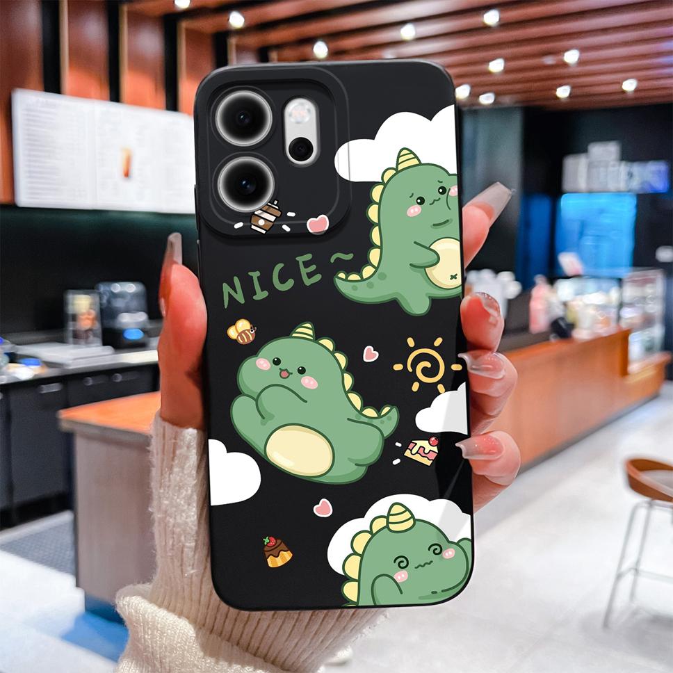 For Oppo Reno 14F 5G Phone Case Sunflower Patterns Soft Liquid Silicone Shell For OppoReno14F 14 F Camera Coverage Durable Capa