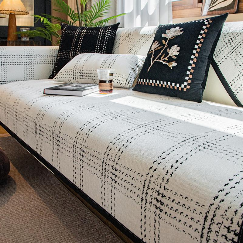 Новая подушка для дивана, универсальная для всех сезонов, нескользящая и грязеотталкивающая, усовершенствованная подушка для сиденья, чехол для дивана из шенилла, тканевое полотенце