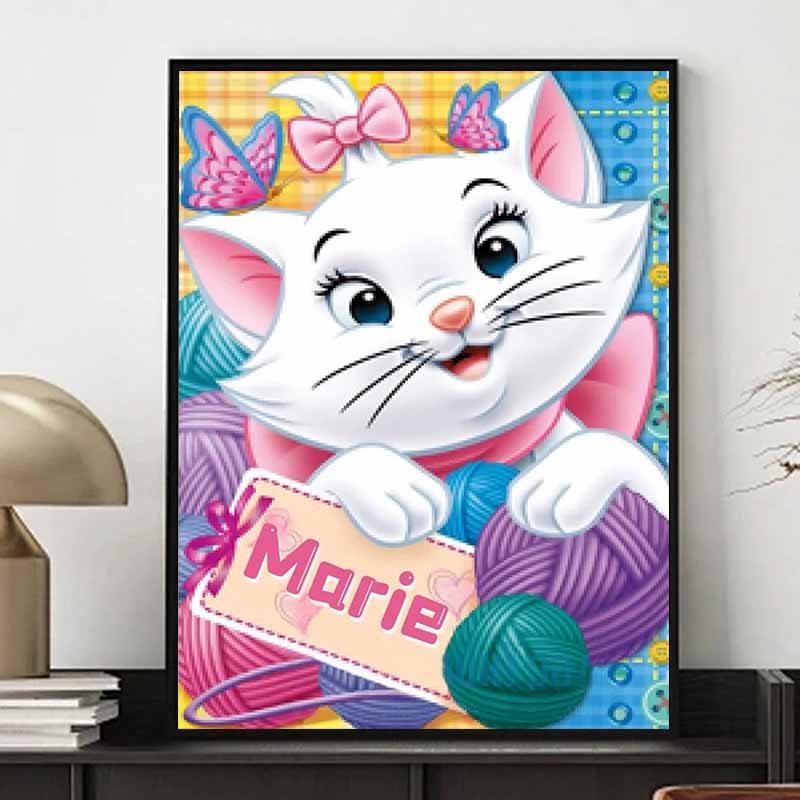 Disney Diamond Painting The Adventures of The Cat Cartoon Diamond Painting, Full Diamond Cross Stitch DIY Gift  Home Decor