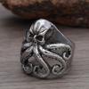 Retro Nordic Pirate Skull Octopus Rings For Men Gothic Stainless Steel Skull Biker Ring Women Fashion Jewelry Gift Wholesale