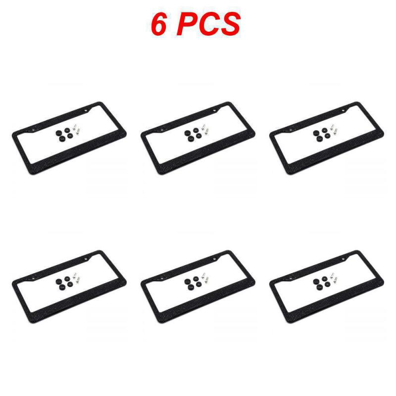 1~8 шт. блестящая хрустальная рамка номерного знака для женщин, держатель крышки номерного знака, рамка номерного знака автомобиля со стразами для США