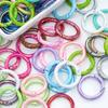 Цвета AB 5 шт. Металлическое кольцо Пружинная застежка Открывающийся круглый карабин Клипсы для брелка Крючок Цепочка для собаки DIY Ювелирная пряжка Соединитель