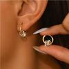 Fashion Silver Gold Color Round Hoop Earrings for Women Exquisite Sparkling Zircon Circle Ear Buckles Jewelry