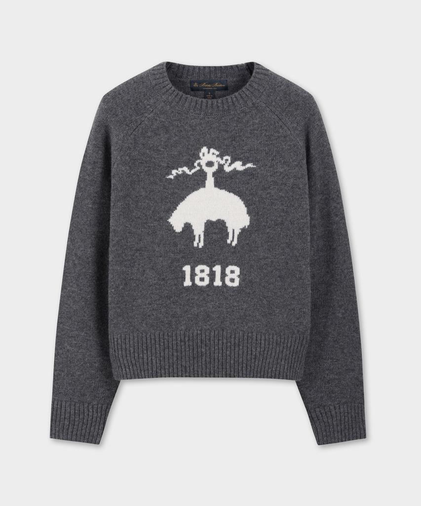 BROOKS BROTHERS [Women'S] Golden Fleece Jacquard Sweater (Grey) (Bbwrwbf403)