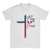 Men T-Shirt Stand For The Flag I Kneel For The Cross Awesome Pure Cotton Tee Shirt Short Sleeve  T Shirts Round Neck Tops Summer