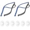 Набор из 2 ремешков для головного крепления Air Fit P10, Запасные части для головного крепления CPAP маски с носовыми подушечками P10, с 6 зажимами для регулировки