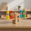 Деревянная игрушка-балансир Клоун Координация рук и глаз Сортировка по цветам Балка Развивает концентрацию
