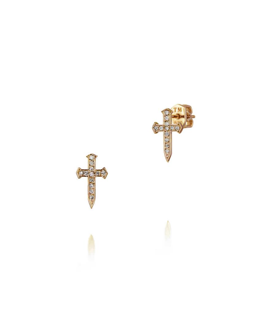 Trencadism Alexander Earrings 18K Gold Diamond Earrings Alexander Earring Axe13Bp