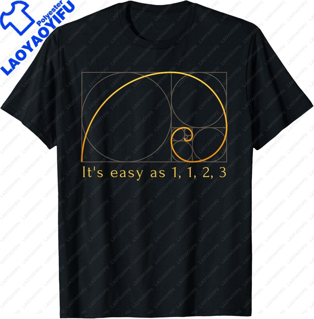 Fibonacci Golden Ratio Circle T Shirt Streetwear Gifts for Men Personalized T-shirt Summer Tops