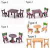 Accessories DIY Gifts Table and Chairs Micro Landscape Garden Furniture Ornament Mini Miniature