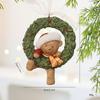 Tree Christmas Ornament Resin Vintage Bell Bow Wreath Christmas Pendant Stocking