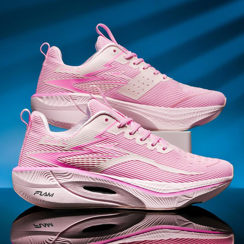 Ultra-Light Men's Running Shoes Cushioning Fly Carbon Plate Soft Sole Shock-absorbing Sports Shoes Men Women