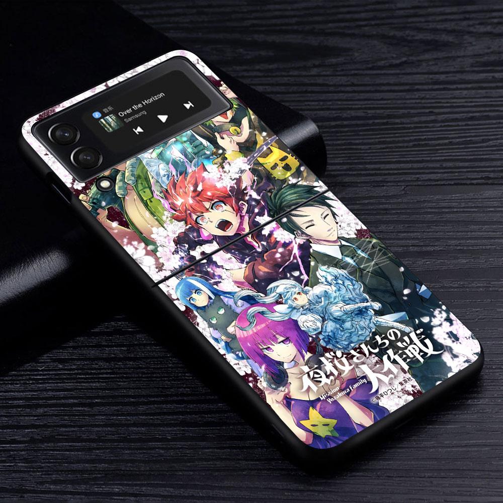 Чехол Yozakura Family Mission для Samsung Galaxy Z Flip4 Flip3 5G, жесткий ПК-чехол для мобильного телефона Z Flip 4 3, черный, чехол Zflip4 Zflip3