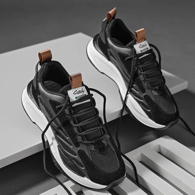 Original Men's Sneakers Size 45 Thick Sole Sports Shoes Trainer Race Breathable Fashion Running Sneakers Male Casual Mens Shoes