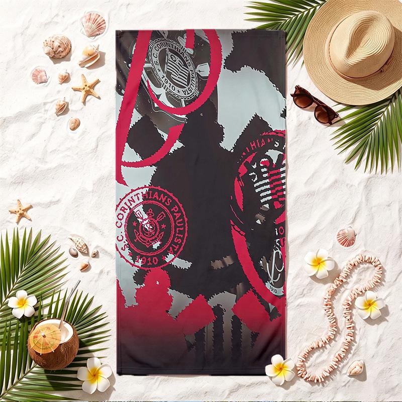 Sport Club Corinthians Paulista Soft Beach Towel Stylish Beach Pool Towel for Summer Seaside Vacation Travel