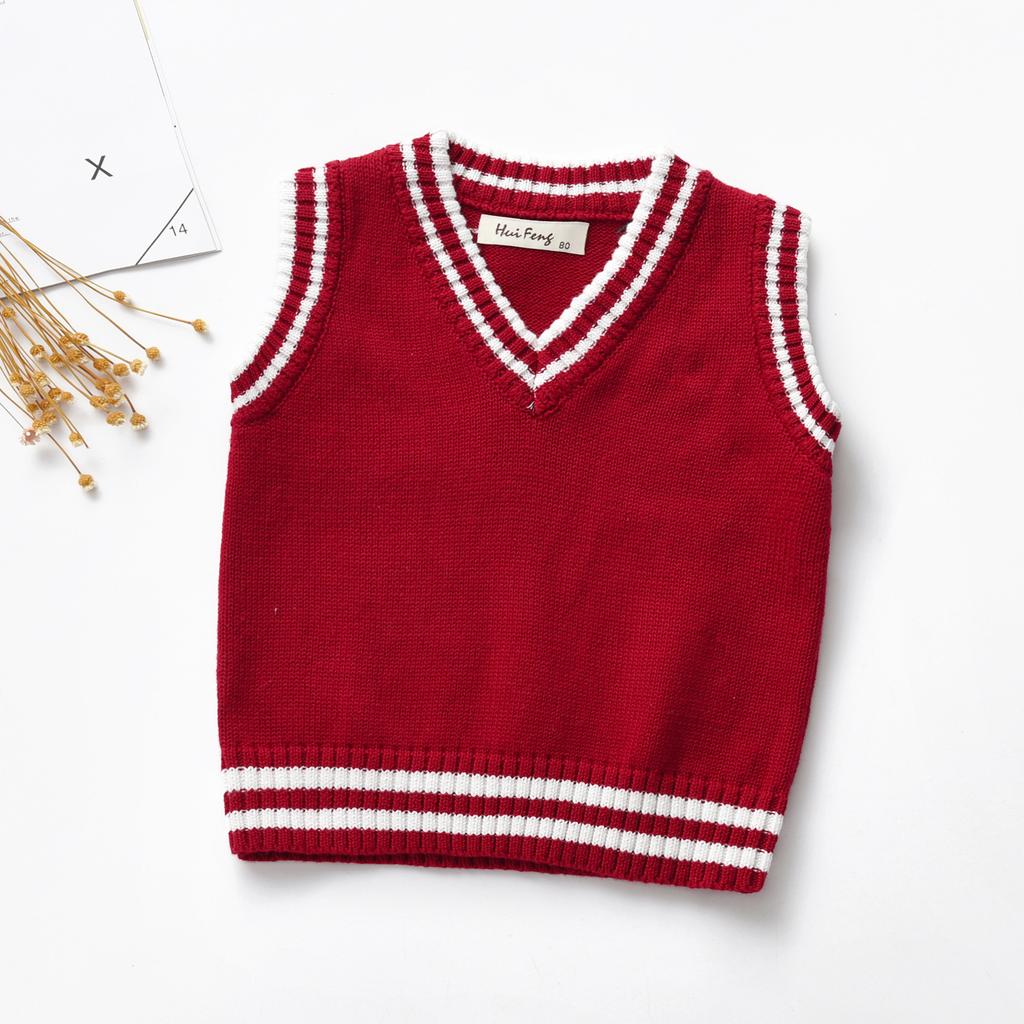 Детский вязаный жилет с v-образным вырезом для мальчиков, верхняя рубашка, пуловер и нижняя рубашка