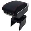 Seathestars Универсальный бокс-подлокотник на консоль с местом для хранения, USB-портом, подстаканником, регулируемой шириной и лотком (черный)