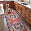 Bohemian Style Runner Rug Retro Light Luxury Kitchen Carpets Fashionable Creative Machine Washable Non-slip Corridor Mats Tapis