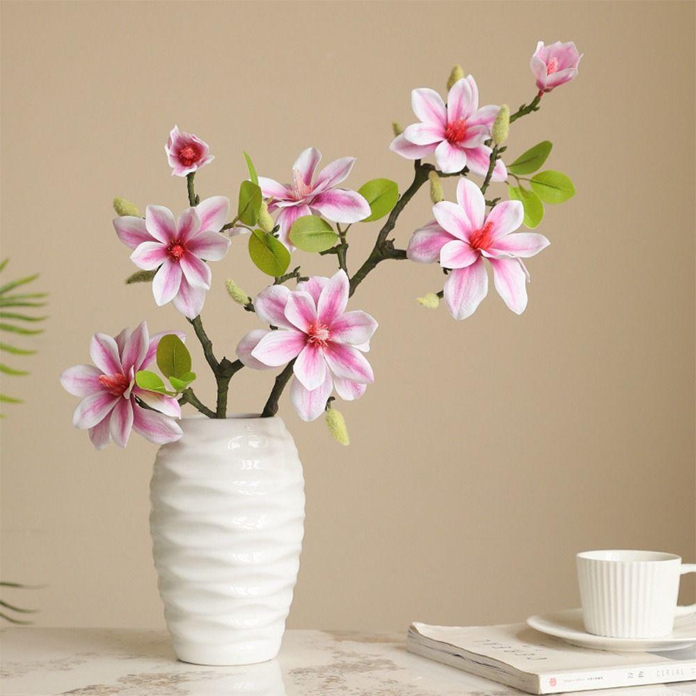 New Chinese Style Simulation Yulan Magnolia Real Hand Feel Fake Flower  Home Decoration