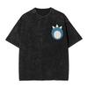 Snorlax Отпечаток Лапы PPokemon Стираные Футболки Уличная Мода Хип-Хоп Винтажные Футболки Футболка Унисекс Женская Хлопок Оверсайз С Принтом