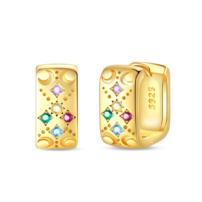 Классические серьги 925 пробы, серебряные звезды, луны, жемчуг, пчелы, золотые серьги-кольца для женщин, помолвка, день рождения, ювелирные украшения Proluxe, подарок