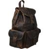 16" Brown Leather Backpack Vintage Rucksack Laptop Bag Water Resistant Casual Daypack College Bookbag Comfortable Lightweight