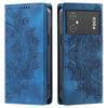 Для Xiaomi POCO M5, M4 5G Чехол-бумажник с откидной крышкой из ПУ-кожи с тиснением «Мандала», с магнитной застежкой