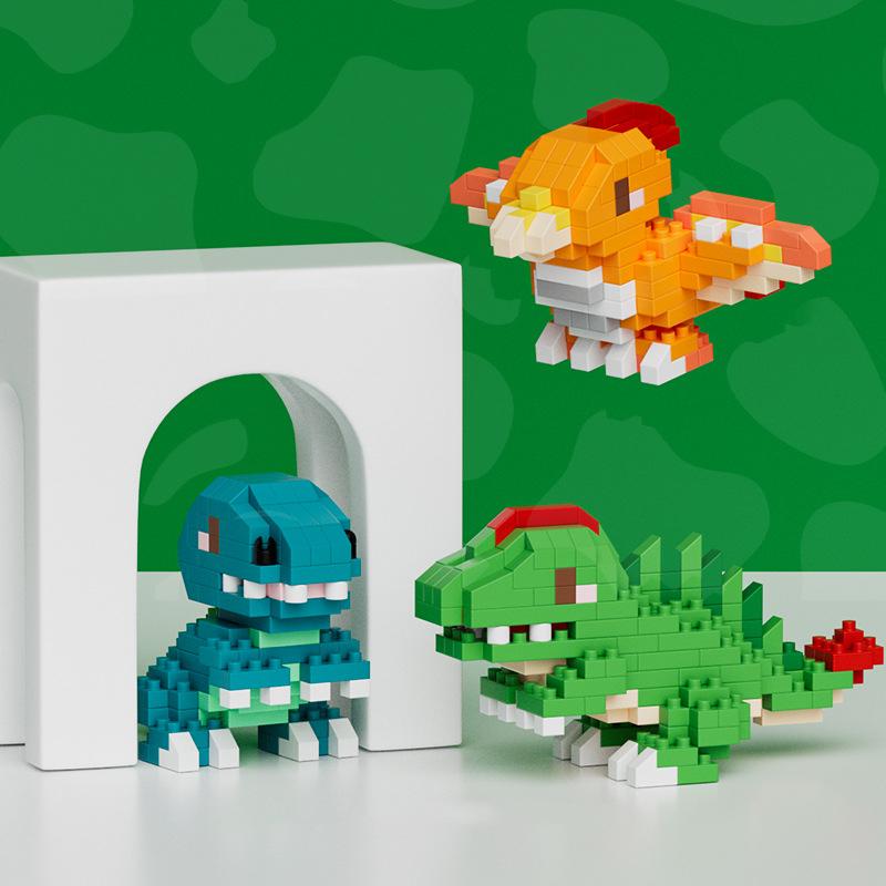 Строительные блоки из микрочастиц, развивающие игрушки для отдыха, серия 9903-9908, маленькие динозавры