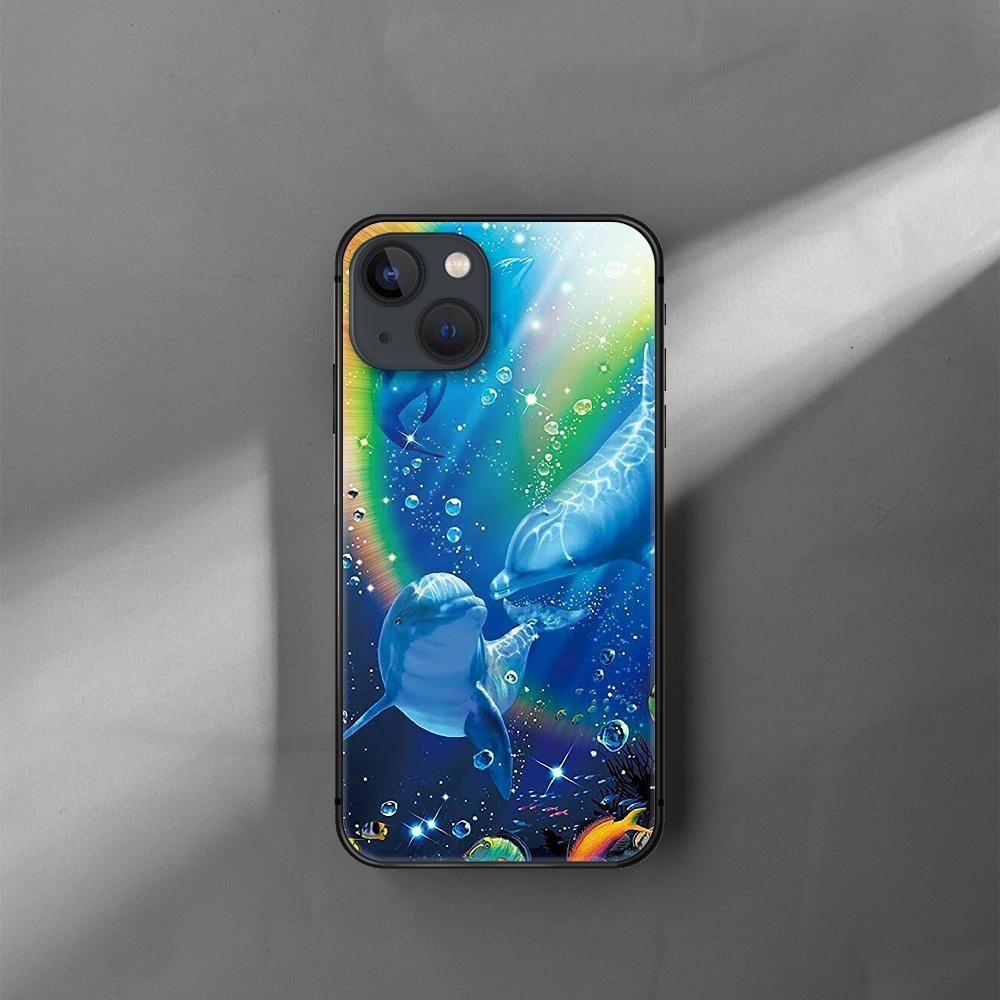 Чехол для телефона с милым дельфином и животным для iPhone Samsung Galaxy Redmi Xiaomi Oppo OnePlus Note SA 7 8 9 10 11 12 13 14 20 21 22 23 53 54 Pro Max Plus Ultra