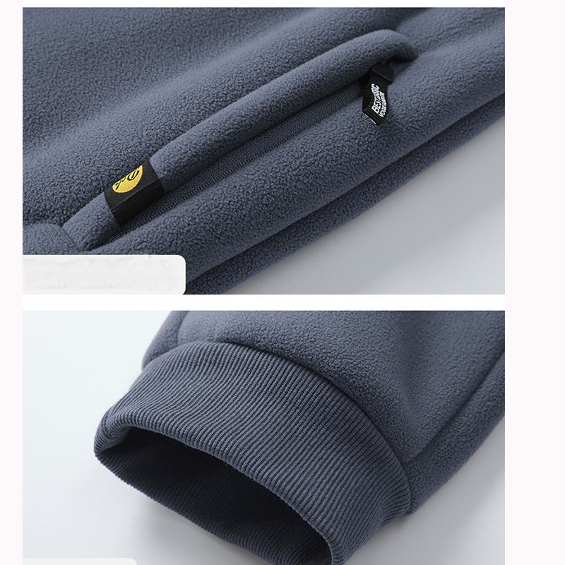 Мужские флисовые теплые брюки, свободные термобрюки на шнурке, осенне-зимняя верхняя одежда, спортивные штаны