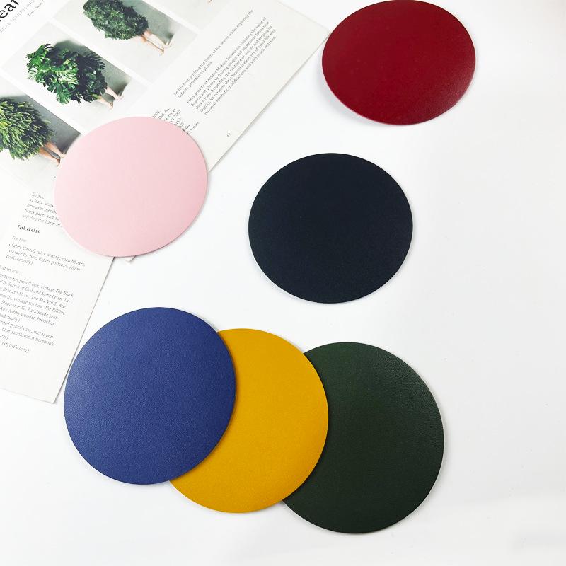 Двусторонние водонепроницаемые нескользящие подставки Cross-Border из искусственной кожи - настраиваемые изоляционные прокладки с корпоративным логотипом